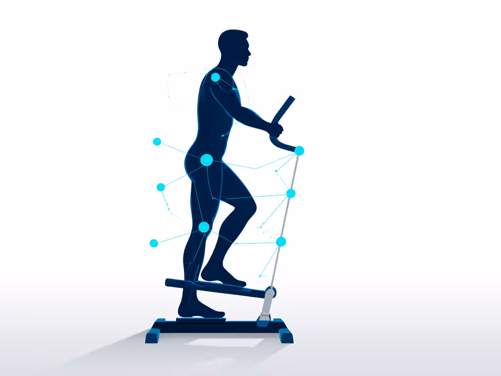proper elliptical posture diagram showing alignment points