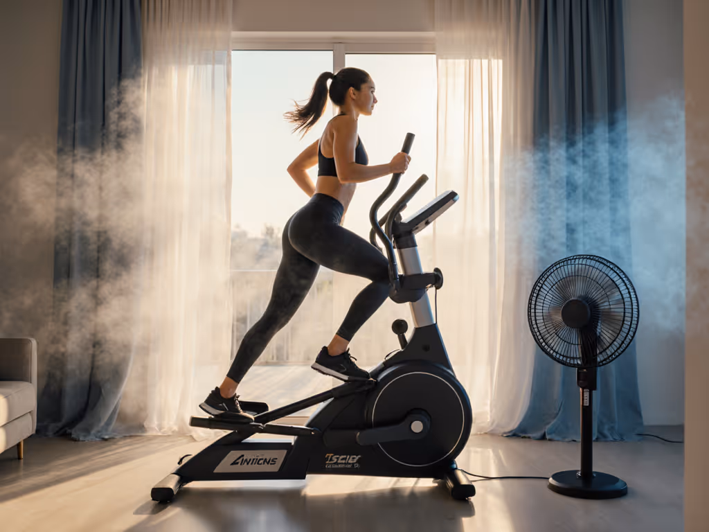 elliptical_user_with_cooling_fan_and_open_window