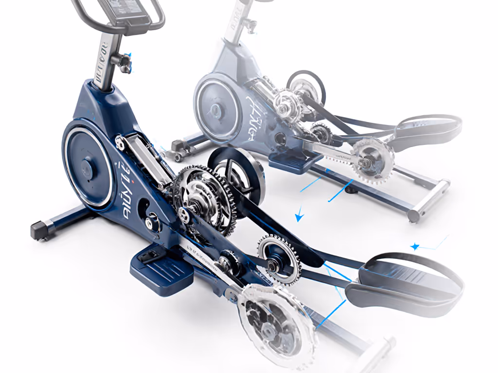 elliptical trainer drivetrain mechanics